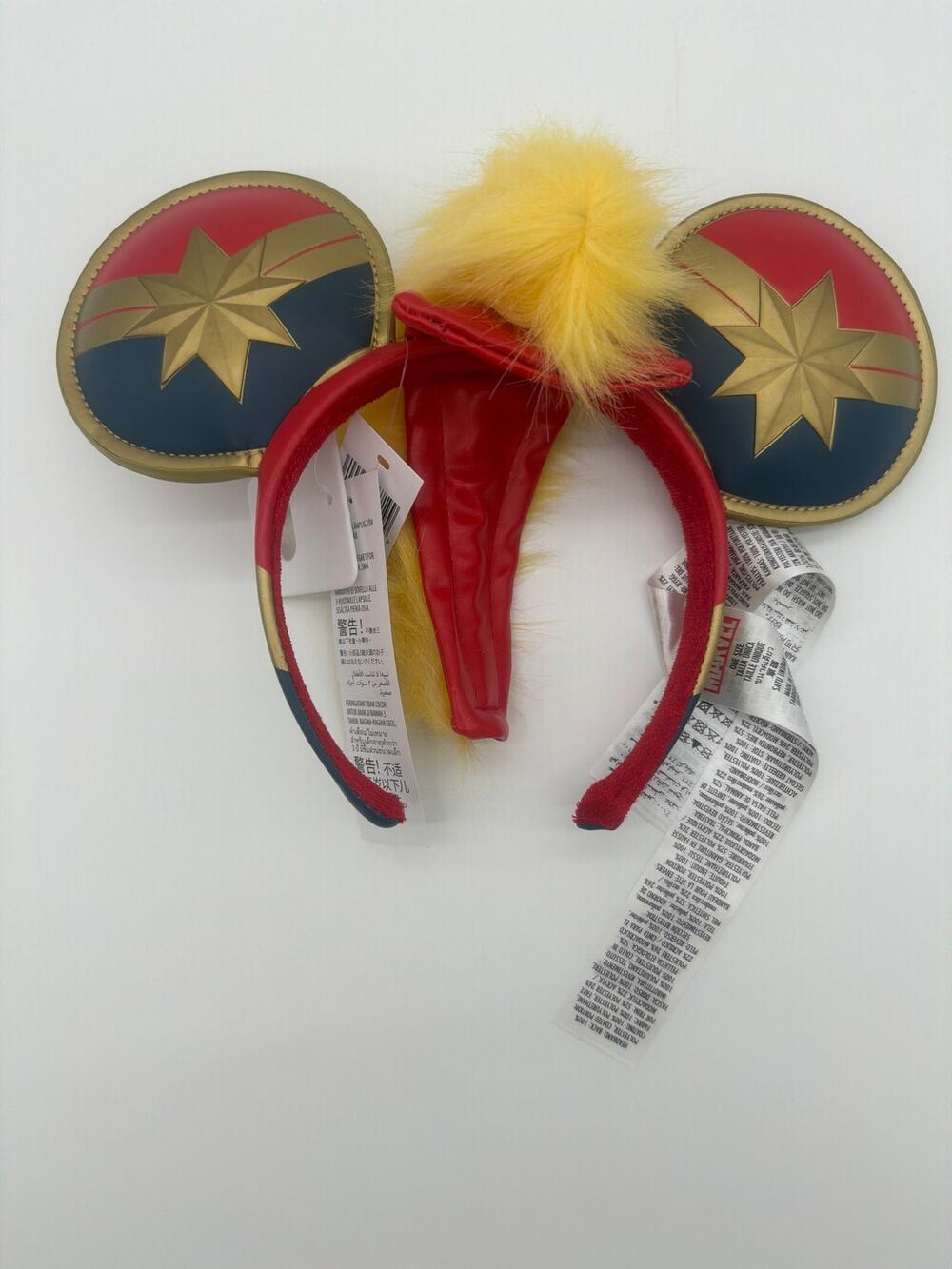 Disney Parks Captain Marvel Higher Further Faster Mohawk Ears Headband New